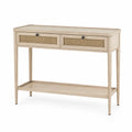 Consolle in Legno e Rattan con Cassetti