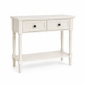 Consolle con Cassetti in Legno Verniciato Bianco
